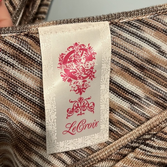 Le Croix Metallic Striped Ruched Dress - Picture 3 of 6